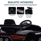 Longcross Kids Ride On Car, 12V Electric Race Car, Black