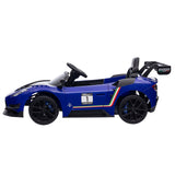 Longcross Kids Ride On Car, 12V Electric Race Car, Blue