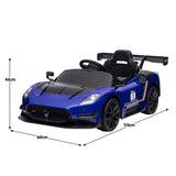 Longcross Kids Ride On Car, 12V Electric Race Car, Blue