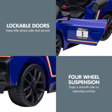 Longcross Kids Ride On Car, 12V Electric Race Car, Blue