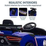 Longcross Kids Ride On Car, 12V Electric Race Car, Blue