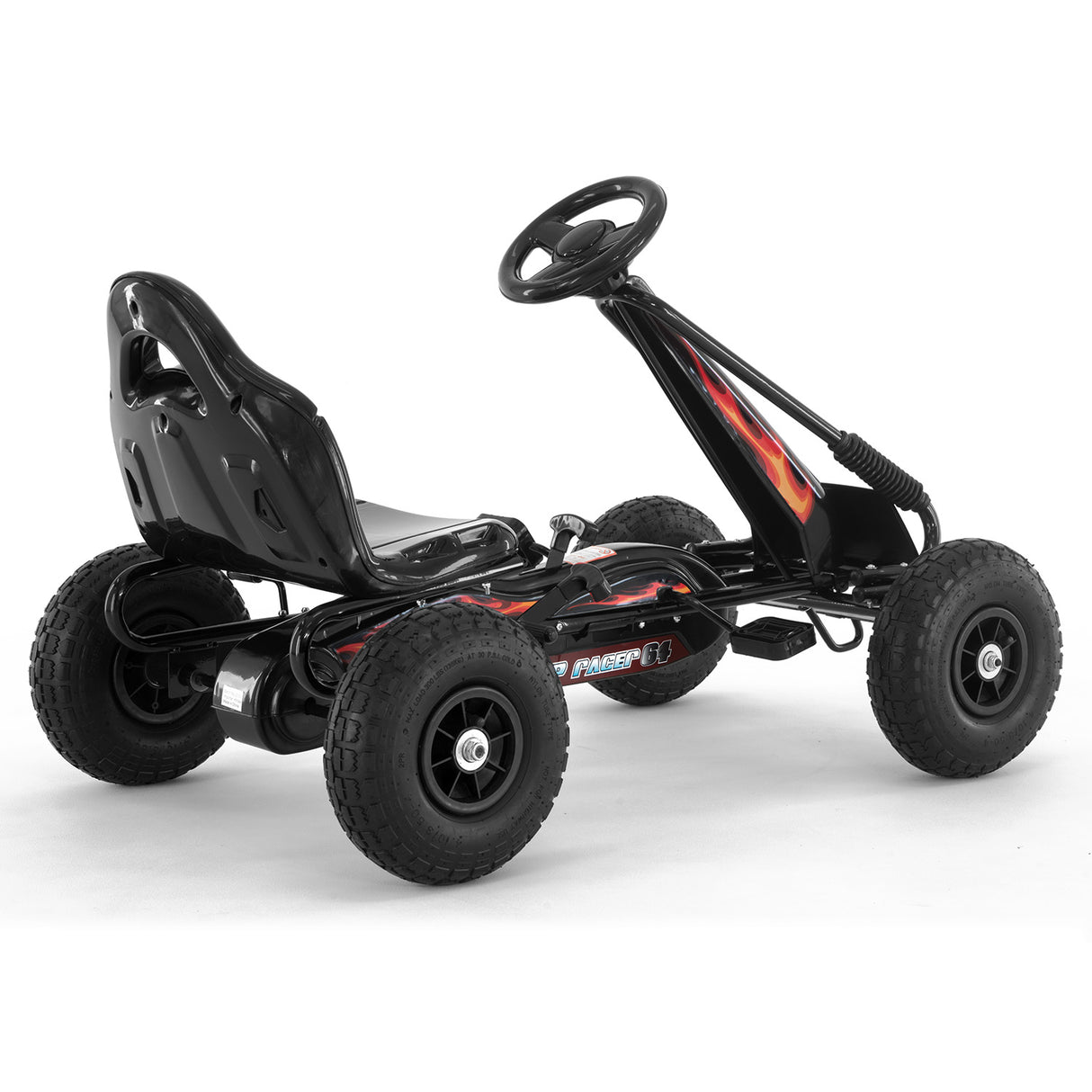 Meliquina Kids Pedal Go Kart, Black