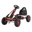 Meliquina red kids pedal go kart with adjustable seat