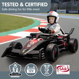Elvington Kids Ride On Car, 12V Electric Race Car, Red