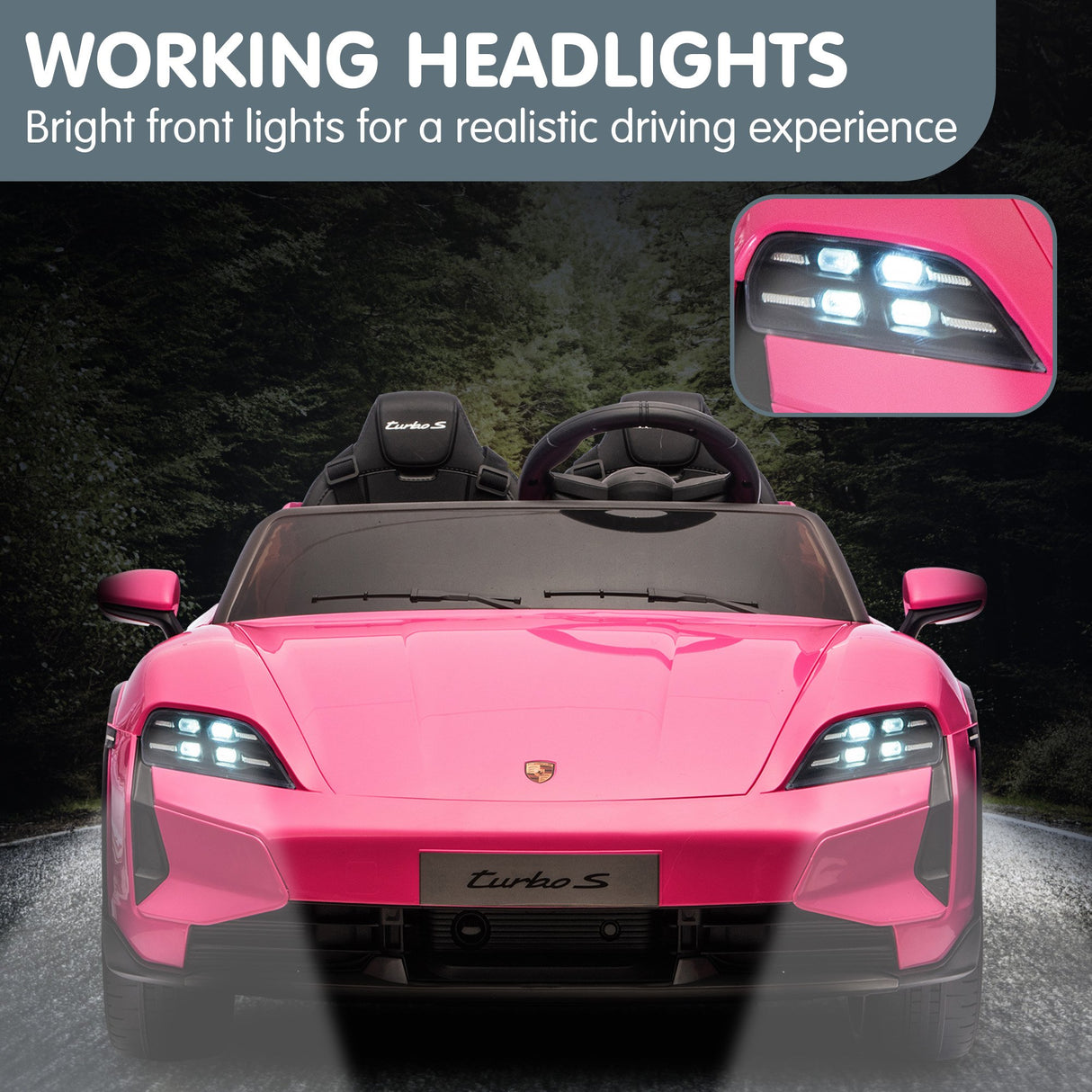 Croft Kids Ride On Car, 12V Electric 2 Seater, Pink