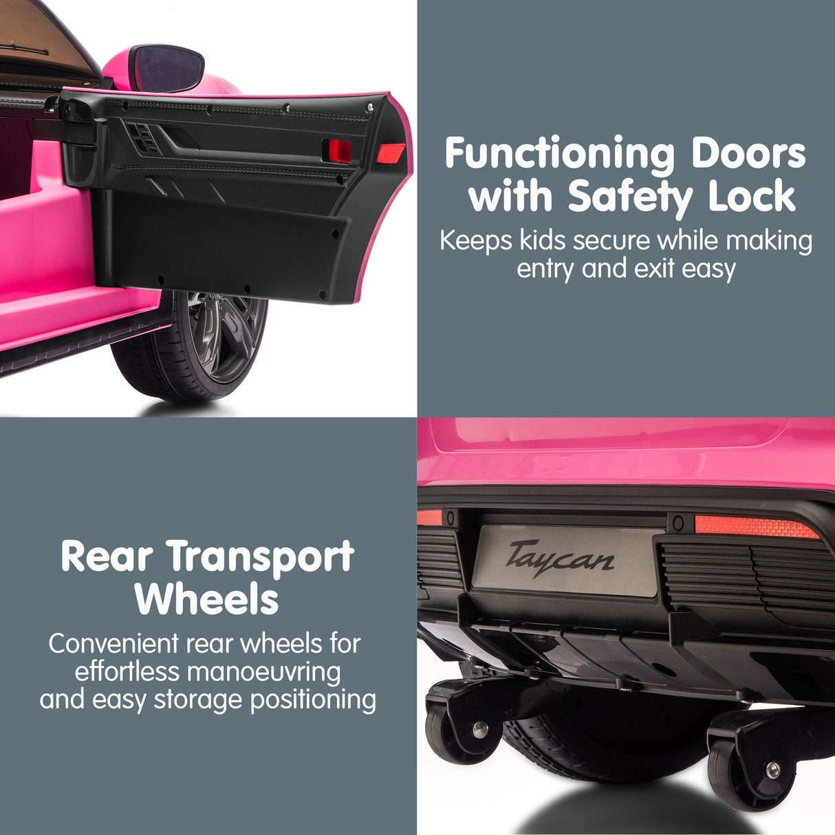 Croft Kids Ride On Car, 12V Electric 2 Seater, Pink