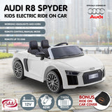Woodbridge Kids Ride On Car, 12V Electric, White