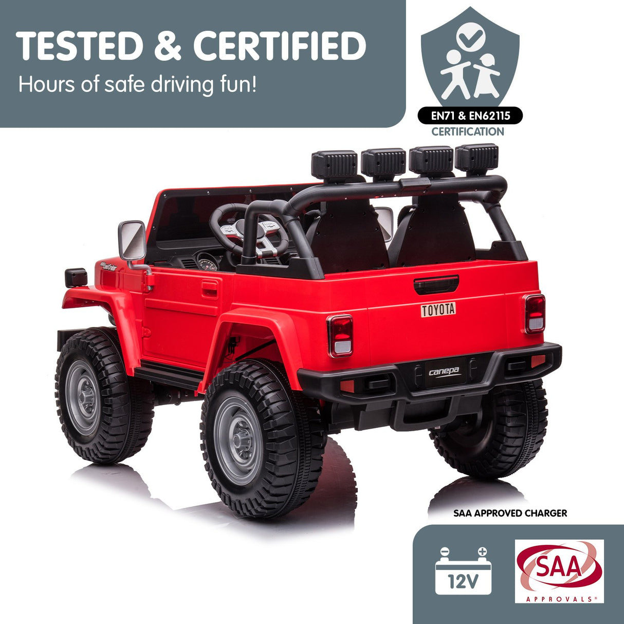 Blyton Kids Ride On Car, 12V Electric 2 Seater 4WD