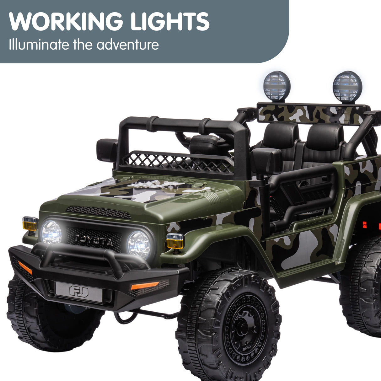 Pembrey Kids Ride On Car, 12V Electric 4WD, Green