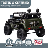 Pembrey Kids Ride On Car, 12V Electric 4WD, Green