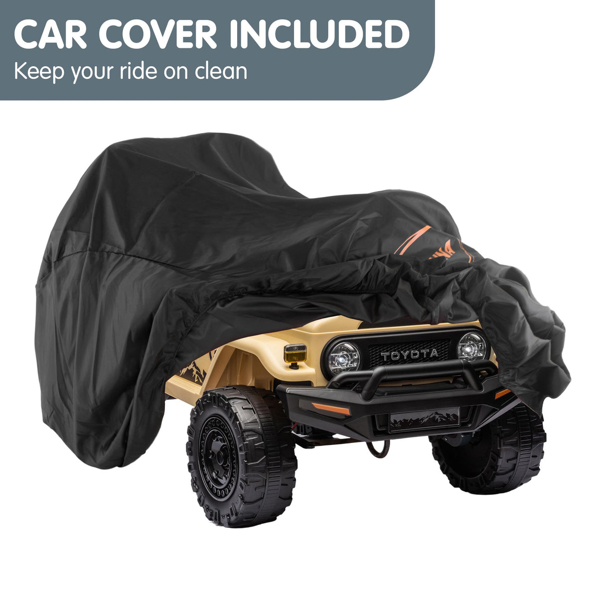 Pembrey Kids Ride On Car, 12V Electric 4WD, Khaki