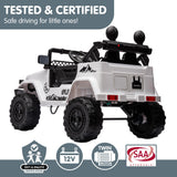 Loton Kids Ride On Car, 12V Electric, White