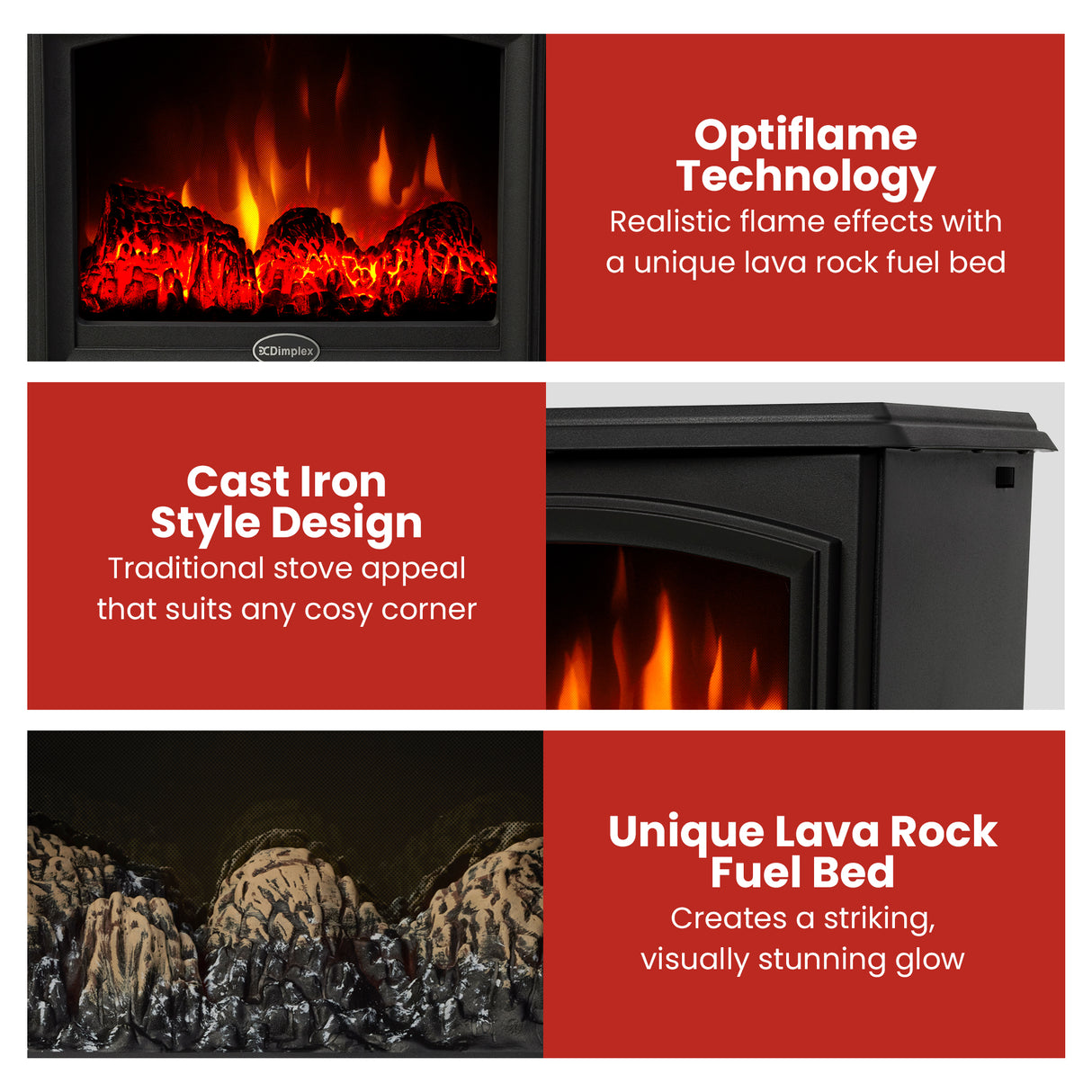 Rear view of electric stove showing controls and two heat settings