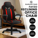 Mundaring Racing Gaming Chair, Black and Red, view 2