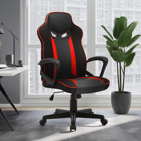 Two Rocks black and red racing gaming chair, view 8