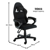 Rockingham black racing style kids gaming chair