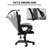 Rockingham black racing style kids gaming chair