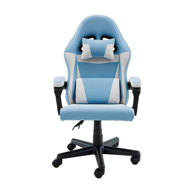 Sarantino Antre Kids Adjustable Study and Gaming Chair — Black and White — Allure Home Collections