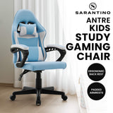 Sarantino Antre Kids Adjustable Study and Gaming Chair — Black and White — Allure Home Collections