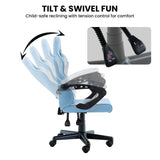 Sarantino Antre Kids Adjustable Study and Gaming Chair — Black and White — Allure Home Collections