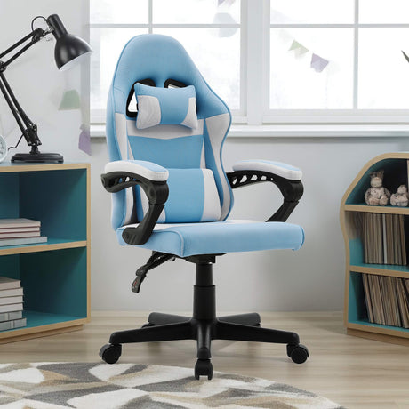 Sarantino Antre Kids Adjustable Study and Gaming Chair — Black and White — Allure Home Collections