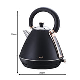 Black 1.6 litre espresso machine with portafilter and steam wand