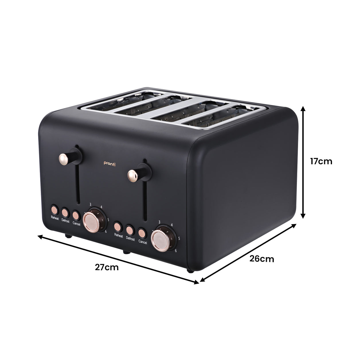 Black 1.7 litre kettle with pull up lid and large spout