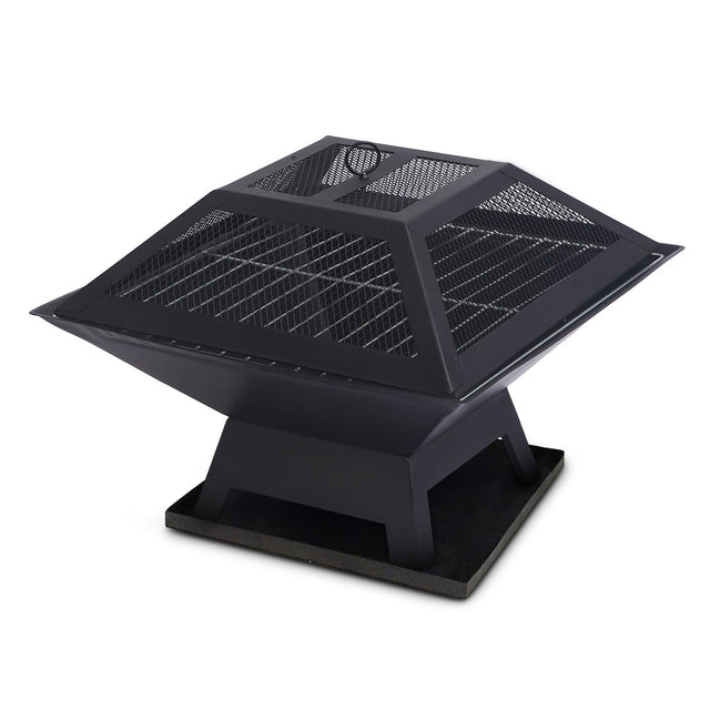 Darwin portable galvanised steel fire pit for BBQ, grilling and camping
