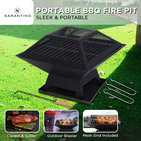 Darwin Portable Fire Pit, Galvanised Steel