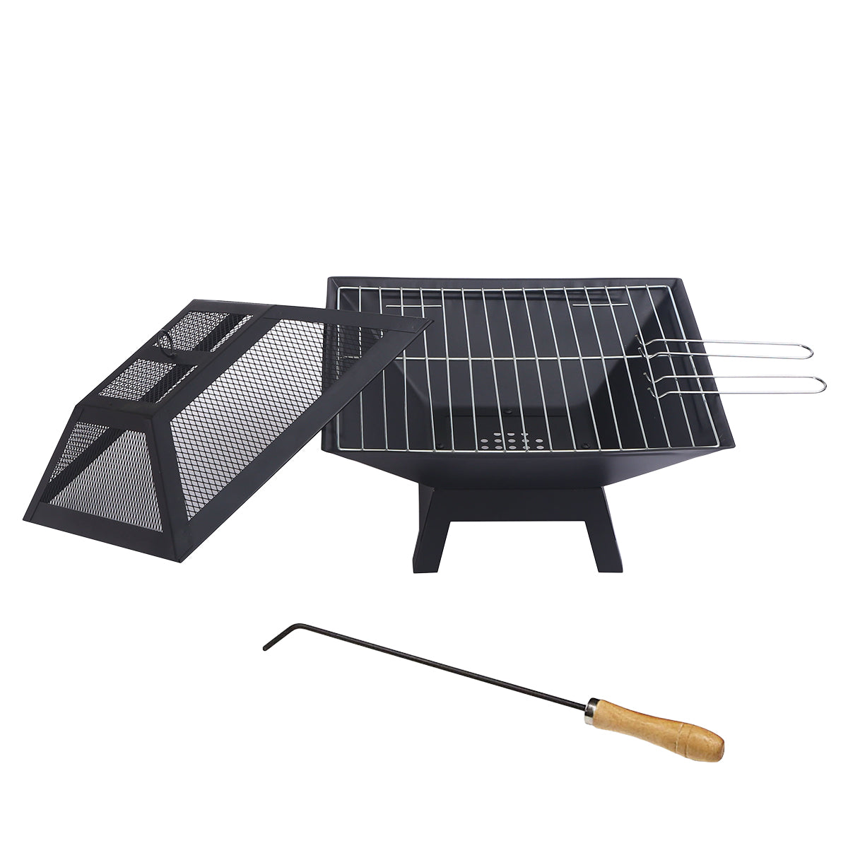 Darwin Portable Fire Pit, Galvanised Steel