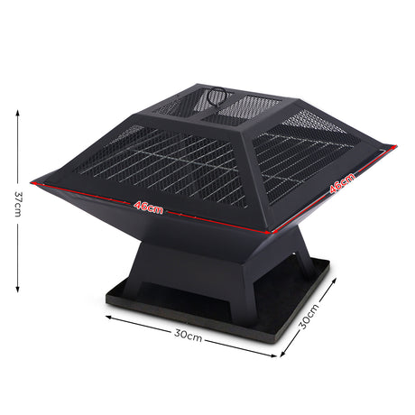 Darwin Portable Fire Pit, Galvanised Steel