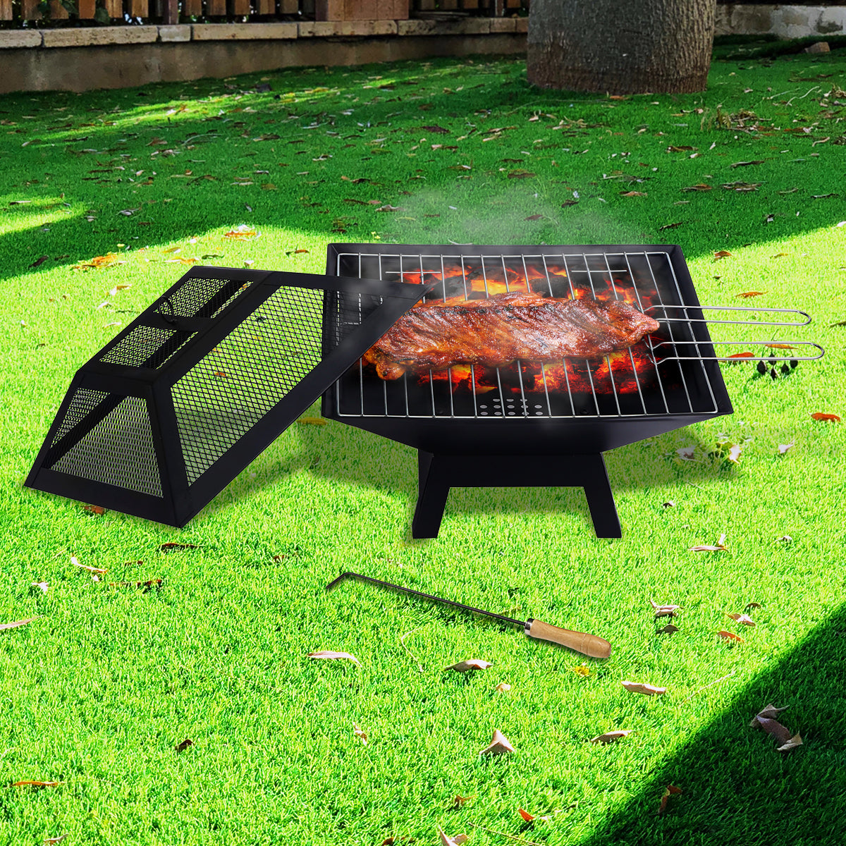 Darwin Portable Fire Pit, Galvanised Steel
