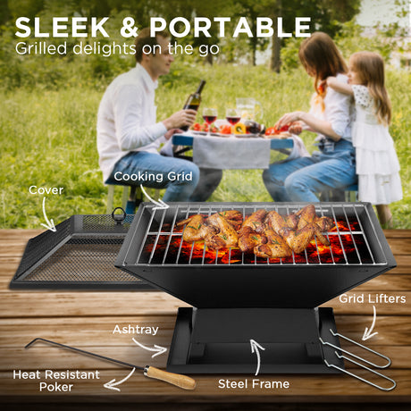 Darwin Portable Fire Pit, Galvanised Steel