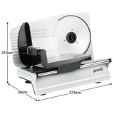 Serrated 190 mm stainless steel blade for white electric food slicer