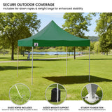 Folded gazebo frame and roof packed into the carry bag provided