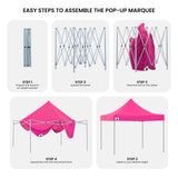 Leg height adjuster showing the three height settings on the gazebo frame