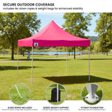Folded gazebo frame and roof packed into the carry bag provided