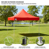 Folded gazebo frame and roof packed into the carry bag provided
