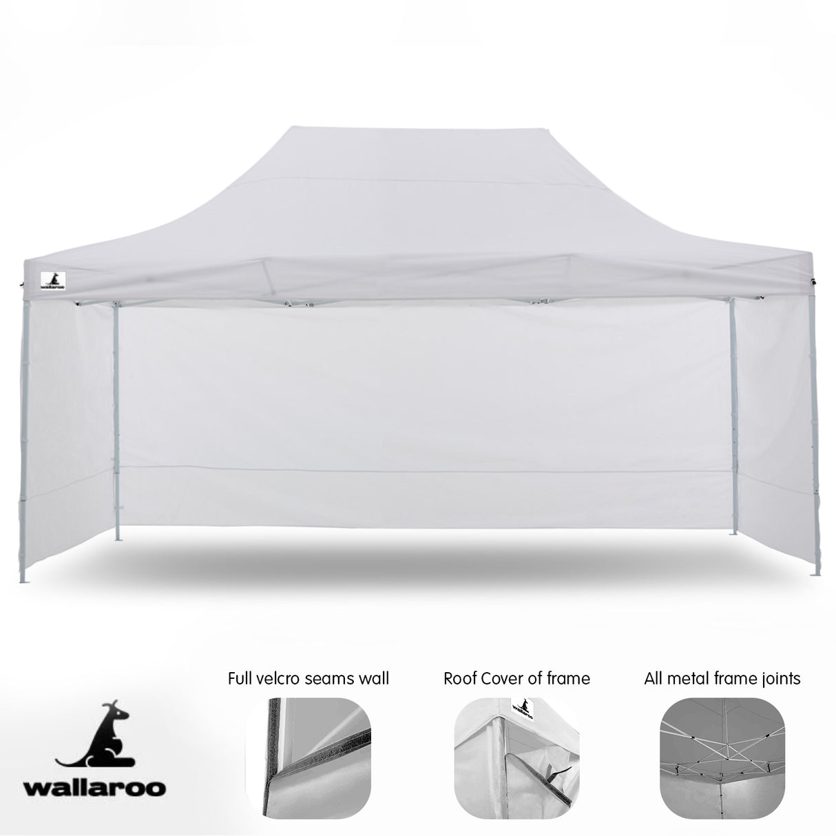 Folded gazebo frame and roof packed into the carry bag provided