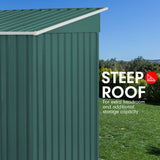 Wallaroo 4ft x 6ft Garden Shed - Green