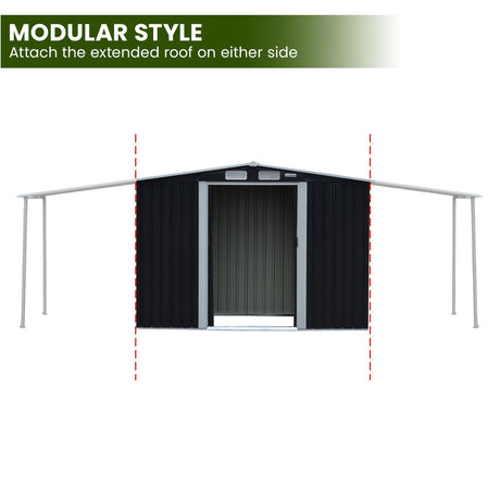 Wallaroo 4x8ft Zinc Steel Garden Shed
