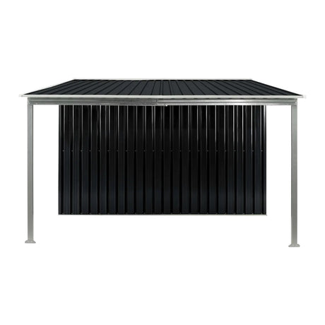 Wallaroo 6x8ft Black Zinc Steel Garden Shed