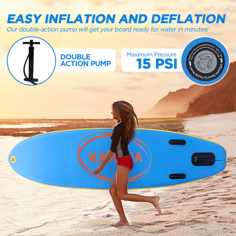 Inflatable Stand Up Paddle Board, 10ft Blue, view 7