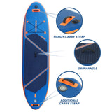 Inflatable Stand Up Paddle Board, 10.6ft Blue, view 10