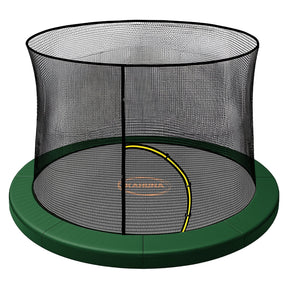 Green 8ft trampoline replacement safety pad and enclosure net set