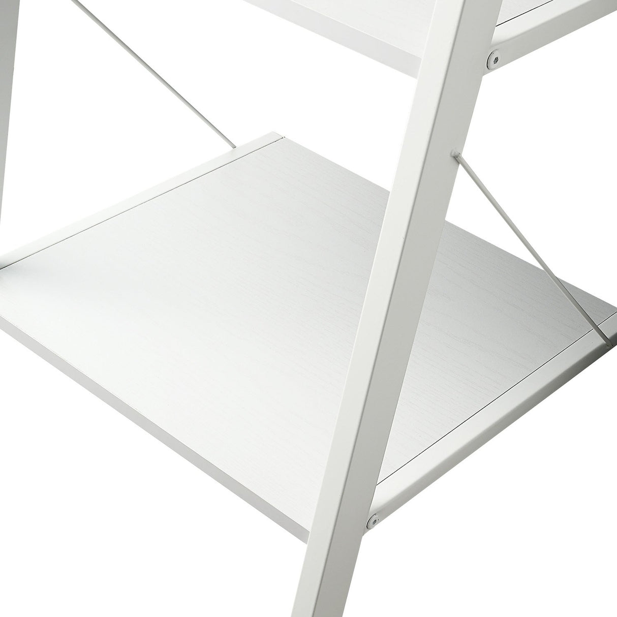 Sarantino Amelia White 5-Tier Ladder Shelf