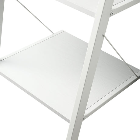 Sarantino Amelia White 5-Tier Ladder Shelf