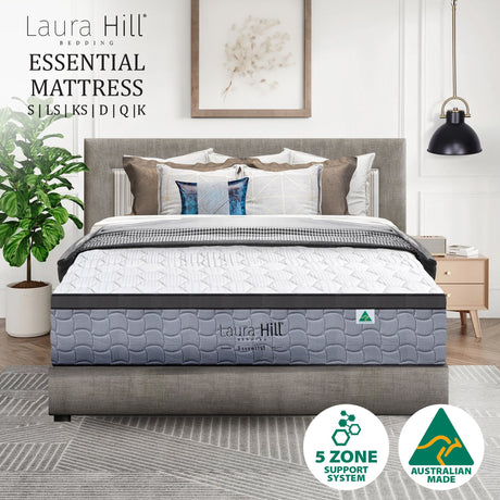 Laura Hill Essential Australian-Made 5-Zone Flex Pocket Spring Mattress — Allure Home Collections