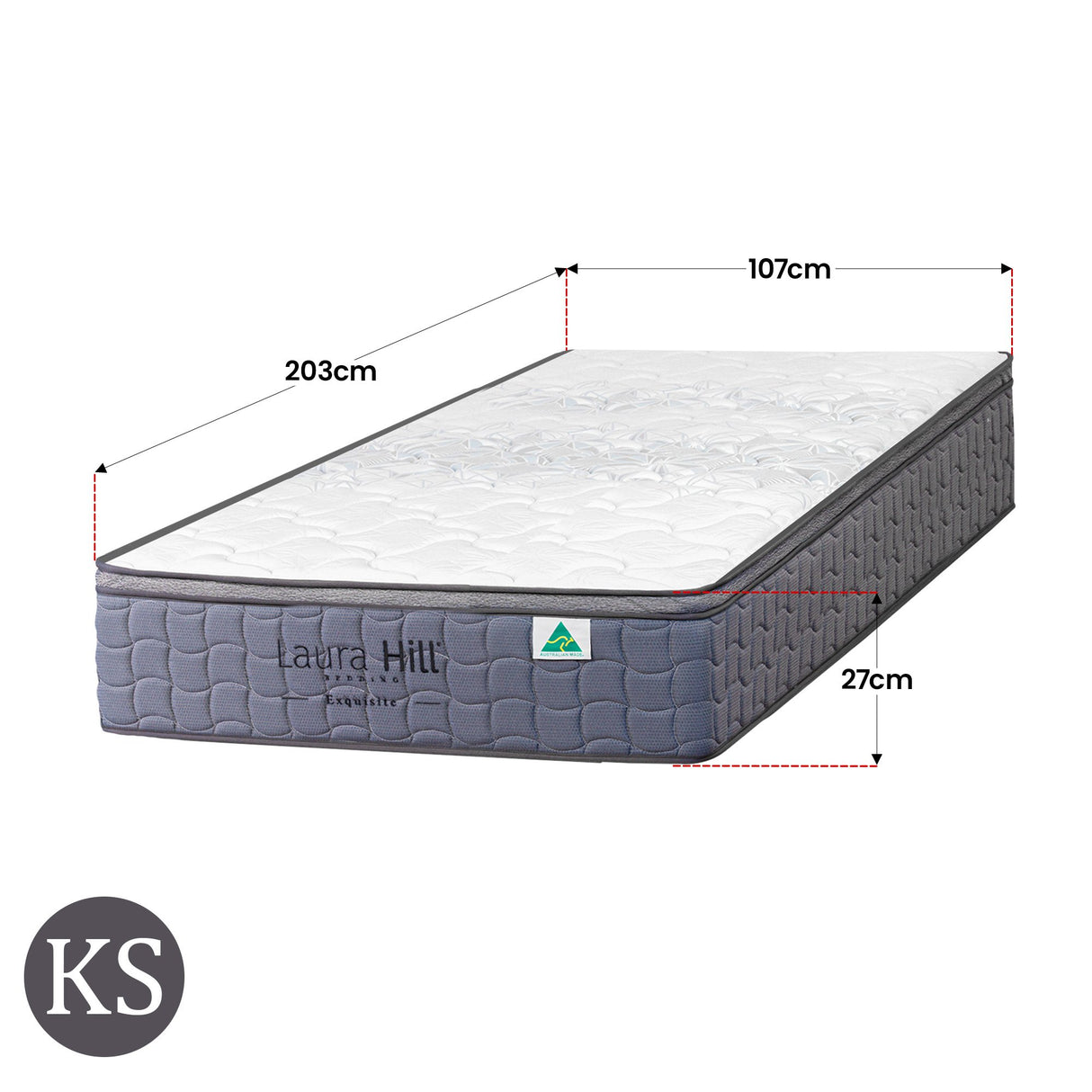 Laura Hill Exquisite Australian-Made Premium Mattress — Stretch Knit, Medium Firm — Allure Home Collections
