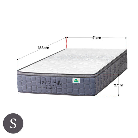 Laura Hill Exquisite Australian-Made Premium Mattress — Stretch Knit, Medium Firm — Allure Home Collections